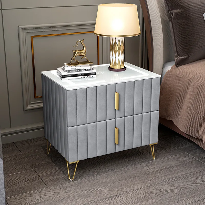 Intelligent Bedside Table Simple Modern Wireless Rechargeable Nightstands Bedroom Furniture Multi-functional Small Nightstand