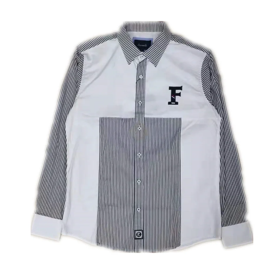 Рубашка с вышивкой, camisa masculina, мужские рубашки с длинным рукавом, хлопок, Social hombre eden park faconnable Сорочки мужские