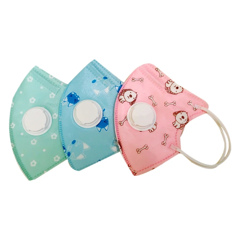 

6Pcs Children's Dust Respirator Safety Mask with Breathing Valve Protective Mask (Random Color Pattern)