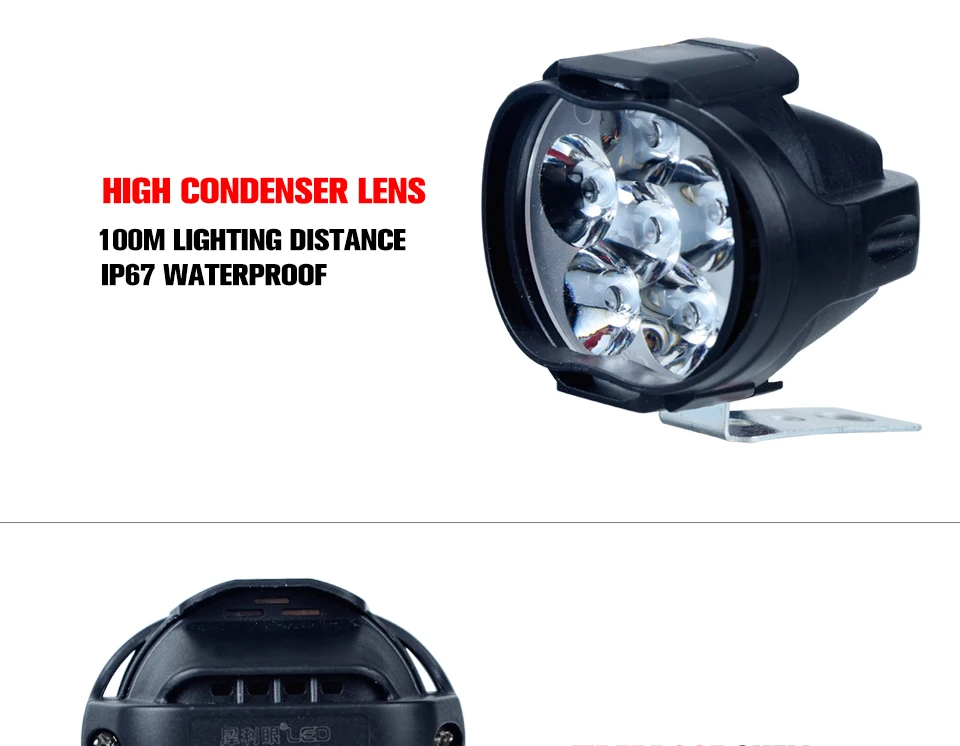 Светодиодный точечный светильник 12 В, автомобильный светильник s 6500 k, светодиодный рабочий светильник для мотоцикла, рабочий светильник, Белый DRL противотуманный фонарь для автомобиля, скутера, внедорожника