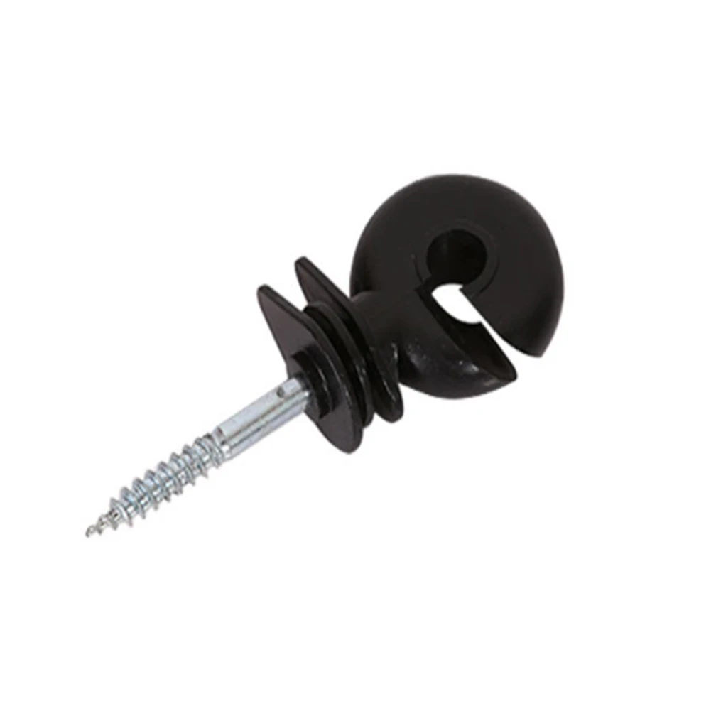 50PCS Insulator Set Wire Rainproof Replacement Accessories Safe Ring Lightweight Tape Electric Fence Screw In Wood Post Portable