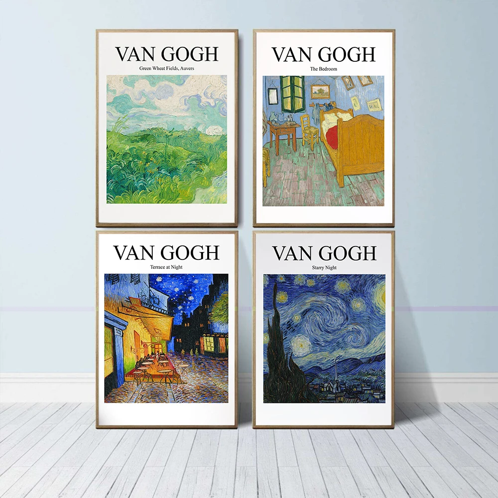 

Famous Van Gogh Cafe Terrace At Night Oil Painting Reproductions on Canvas Posters and Prints Wall Art Picture for Living Room