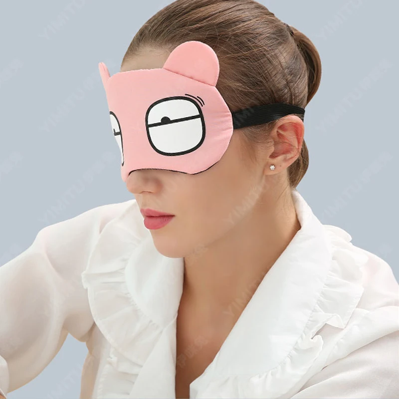 

Cotton Cartoon Facial Expression Sleep Eye Mask Cute Funny Lovely Eye Cover Sleeping Mask Travel Rest Eye Band Patch Blindfolds