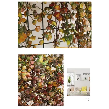 

Artificial Plant Rattan Wall Hanging Plastic Fake Autumn Leaves Home Decor Artificial Rattan 2020 New Arrival For Home Diytools