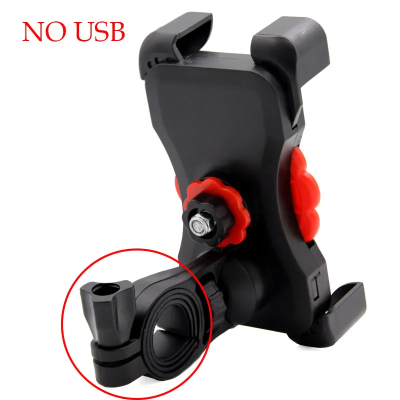 Phone Holder for iPhone Samsung Motorcycle Mobile Cellphone Holder Bike Handlebar Clip Stand GPS Mount Bracket 12V Double USB
