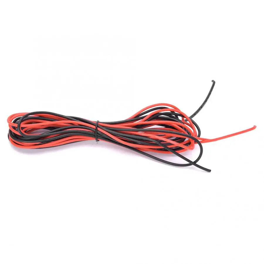 2 шт. два провода 18AWG силиконовый провод SR провод гибкий многожильный медь электрические кабели 3 м черный+ 3 М красный для RC