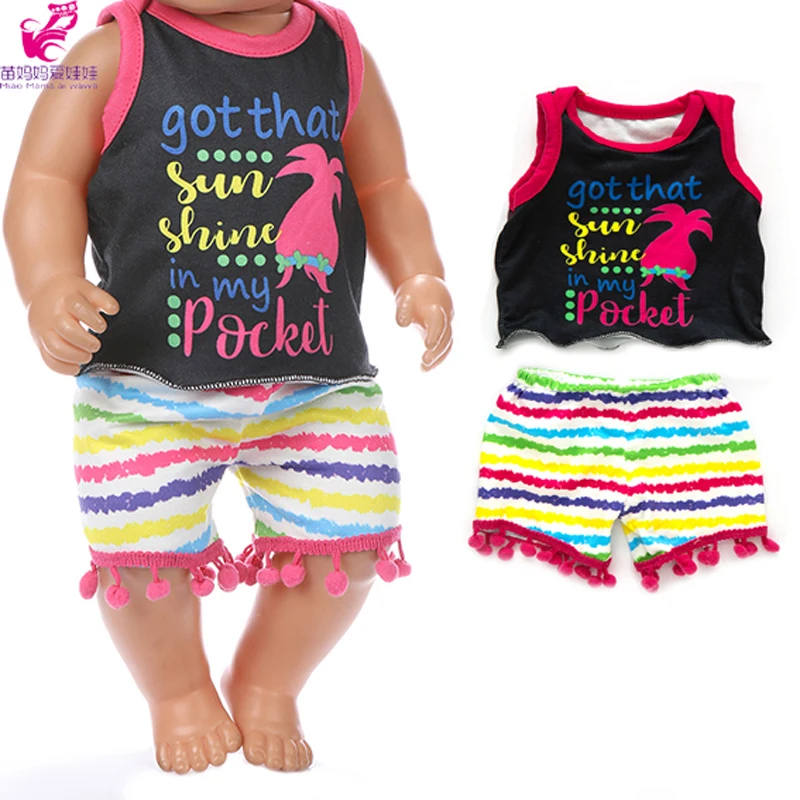 43cm bébé poupée chaud rose fourrure vêtements 18 pouces fille poupée vêtements d'hiver pour poupée jouets