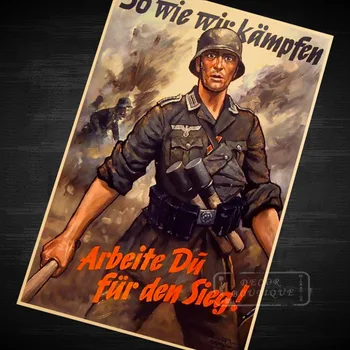 

WWII History War Battle Soldier Propaganda Vintage Retro Kraft Poster Decorative Wall Canvas Stickers Home Art Posters