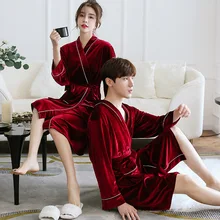 M-XXL, Бургундия, женское кимоно, мужской велюровый Халат для сна, v-образный вырез, пижама, одежда для сна, Весенняя Домашняя одежда, ночная рубашка, банное платье, ночная рубашка