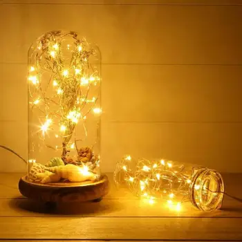 

Copper Wire LED Fairy Garland Home Decoration Battery USB String Lights For Festive Christmas Party Holiday wedding Garden Decor