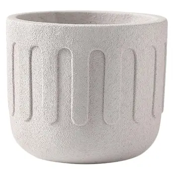 

1PC Cement Flowerpot Bonsai Pot Creative Potted Pot Simple Green Plant Pot Round Green Plant Pot For Dorm Home Room Store
