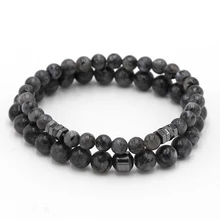 Черный камень браслет Будда из бисера Шарм браслеты и браслет Mew для мужчин Лабрадорит камень Микро инкрустация циркон браслеты