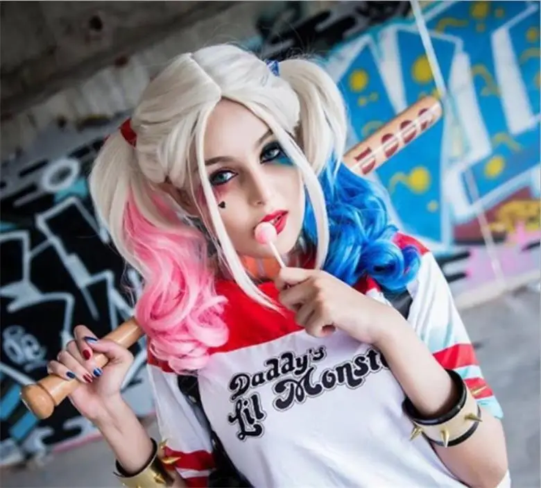 Perruque Harley Quinn Cosplay