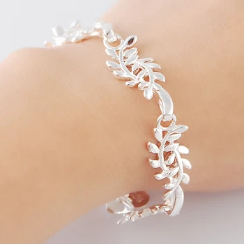 

GC-154 Hot Sale 925 Sterling Silver Fish Bones Charm Bracelets for Women Girl Fine Jewelry