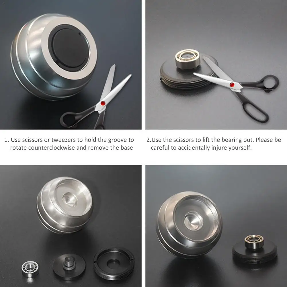 Kid Adult Decompression toy Desktop Rotating Spherical Gyroscope Kinetic Desk Toy Fidget Toy Optical Illusion Flowing Finger Toy