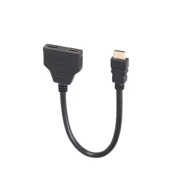 

Gold Plated 4K HDMI 2.0 Cable Splitter Adapter Converter 1 In 2 Out HDMI Male to 2 HDMI