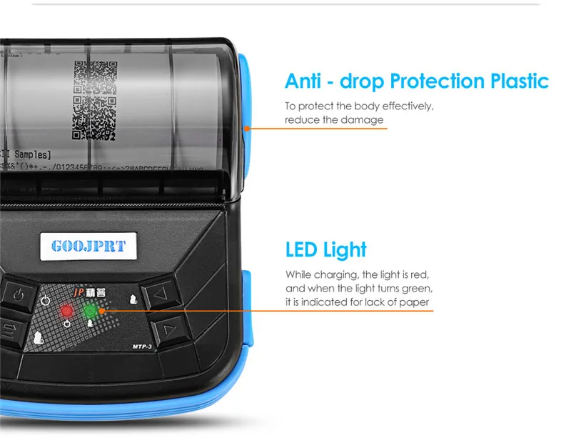 GOOJPRT " 80 мм Мини Bluetooth термопринтер портативный Bluetooth принтер Поддержка Android IOS Maquina de Recibos Termico