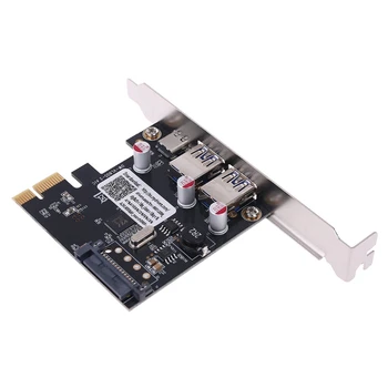

PCIE PCI Express to USB 3.1 Type-C 2 Port USB 3.0 Type-A Riser Expansion Card 28GE