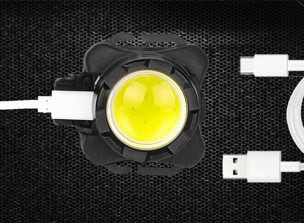 Налобный фонарь USB Перезаряжаемый головной светильник COB светодиодный налобный светильник водонепроницаемый налобный фонарь со встроенным аккумулятором белый красный светильник ing