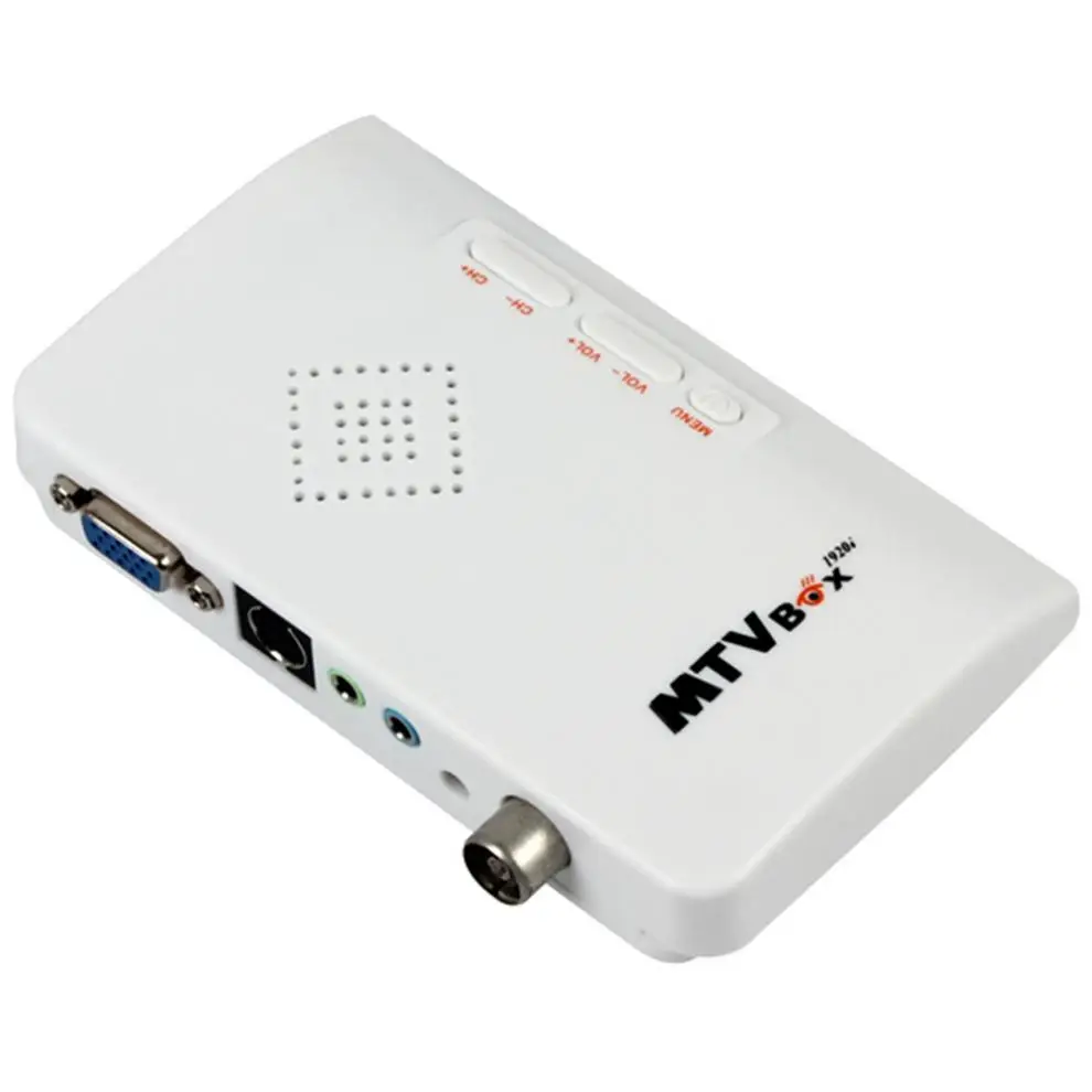 Внешний HD TV BOX цифровой компьютер программа приемник тюнер с динамиком поддержка