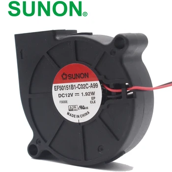 

New For Sunon EF50151B1-C02C-A99 5015 DC 12V 1.92W 50*50*15mm Ultra Quiet Humidifier Turbo Fan