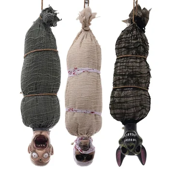 

Electric Scary Halloween Props Hanging Halloween Spooky Ghost Voice Control Grim Reaper Horror Props Zombie Party Decorations