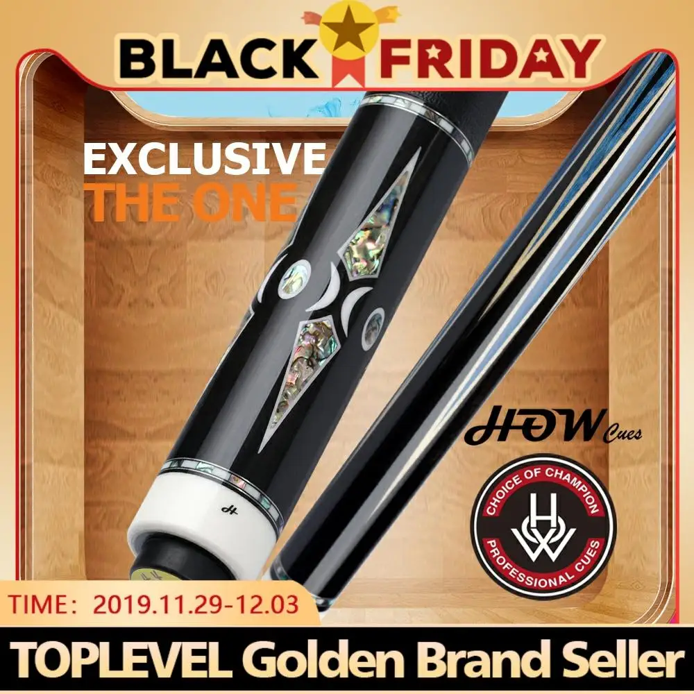 

HOW CUE Official Store FH-C1-M Handmade Pool Cue Butt Shell Inlay Forearm Solid Wood Inlay Professional Pool Cue