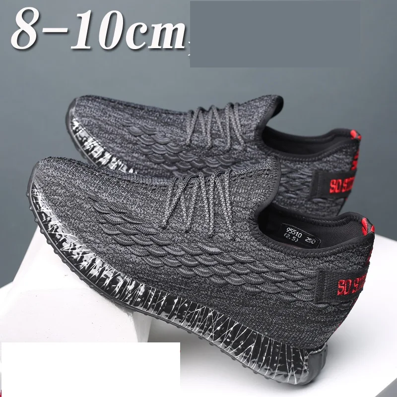 Men's Fashion Comfortable Breathable Shoes Height Increasing Elevator Sneakers Get Taller 10cm Men Shoes Taller