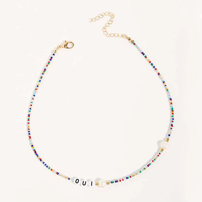Ручной работы природный жемчуг радужные браслеты для женщин femme браслет в стиле бохо armbandjes dames браслет acier inoxydable - Окраска металла: necklace