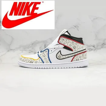 

Nike Air Jordan"Day of the Dead"AJ1 Men's Basketball Shoes Breathable comfortable outdoors boots Size 40-45 non-slip