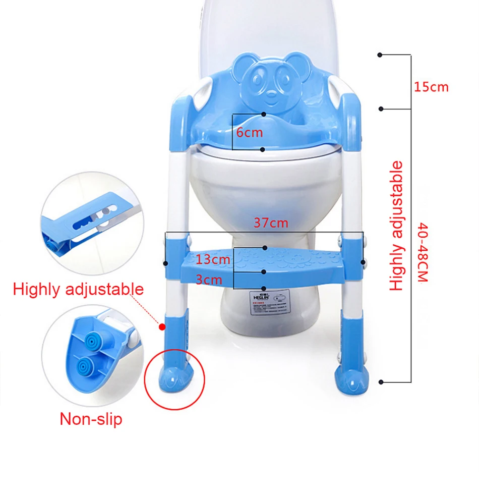 Складной Детский горшок для унитаза с регулируемой лестницей портативный писсуар горшок сиденье для унитаза кольцо для детей Универсальный