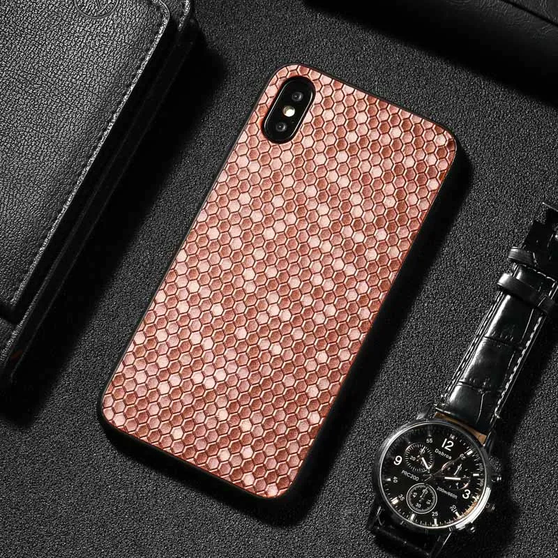 Роскошный чехол из искусственной кожи с футбольным узором для iPhone 11, 6, 6 S, 7, 8 Plus, 11 Pro Max, черный силиконовый защитный чехол-бампер на XS, XR - Цвет: Розовый