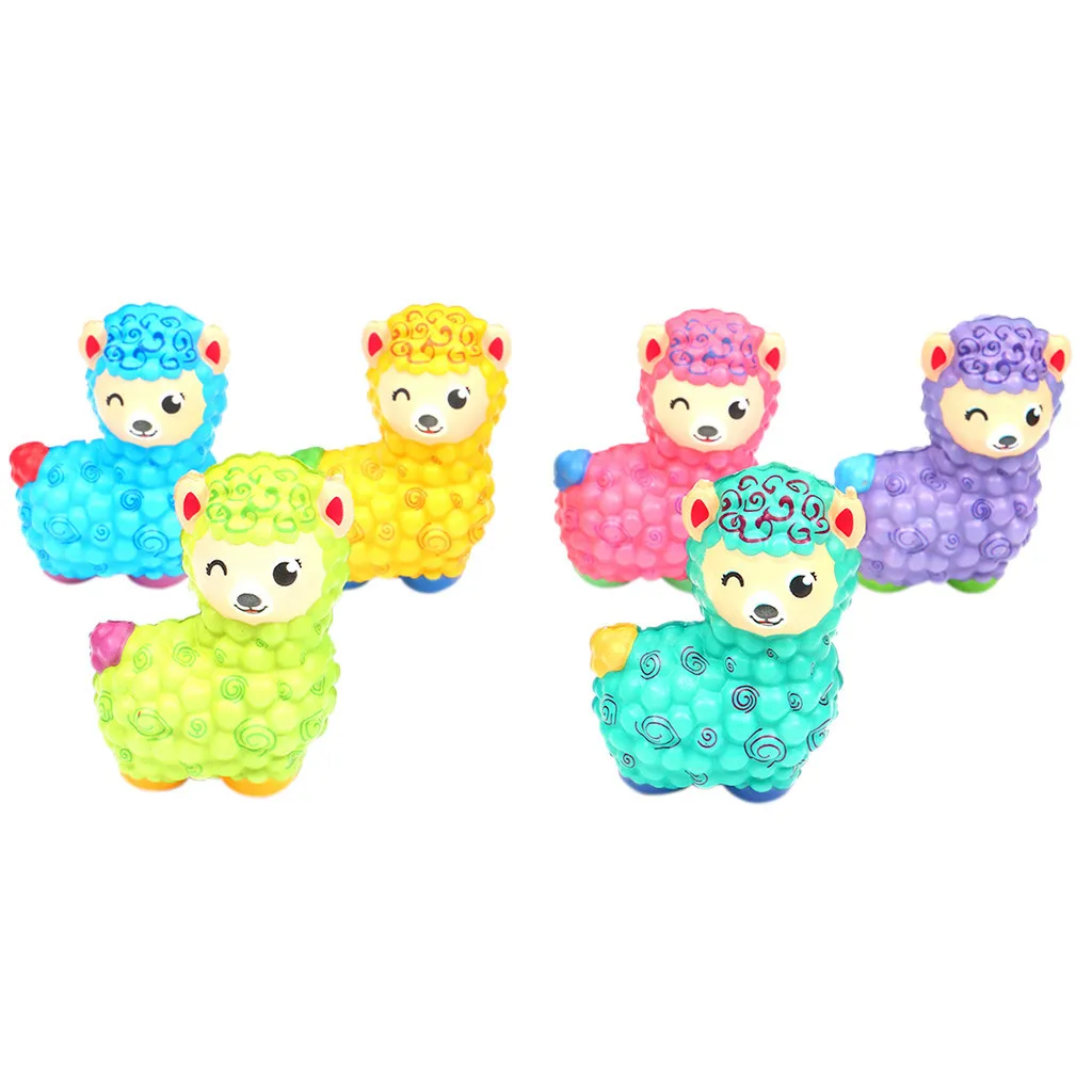

Jumbo Sheep Cute Squishy Slow Rising Soft Squeeze Toy Strap Scented Relieve Stress Funny Kid Xmas Gift 6Pcs Set L103