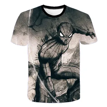 

The Latest cartoon 3D Spiderman boys T-shirt superhero girls top summer fashion children's clothing