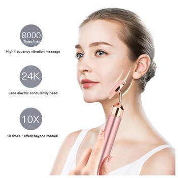 

Electric Jade Massager Roller Massage Natural Jade Beauty Thin Face Wrinkle Lifting V Face Home Beauty Instrument