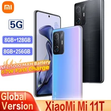 Xiaomi – Smartphone Mi 11T, Version globale, 8 go + 256 go, MTK 1200 Ultra NFC, caméra 108mp, 67W, Charge rapide, écran AMOLED 6.67 pouces, 5G, 5000mAh 
