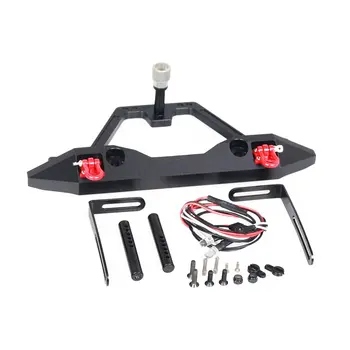 

Simulation Front Rear Bumper With 2 LED Lights For 1/10 RC Crawler Car Traxxas TRX-4 Axial SCX10 & SCX10 II 90046 Metal Bumper