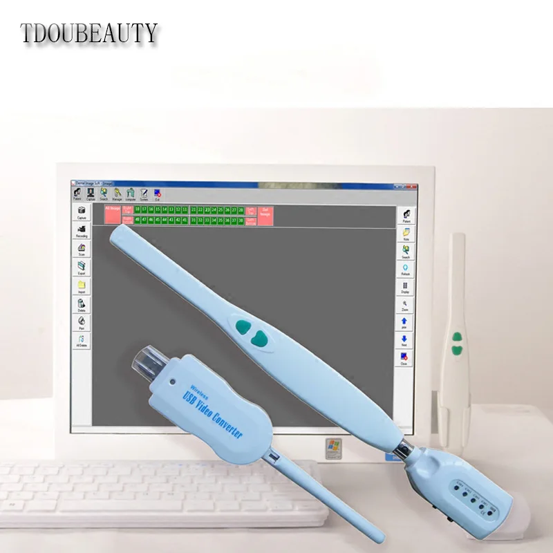 TDOUBEAUTY CE FDA Беспроводная Intraoral Intra Oral камера разрешение 520TV линия с USB ORC-4 Бесплатная