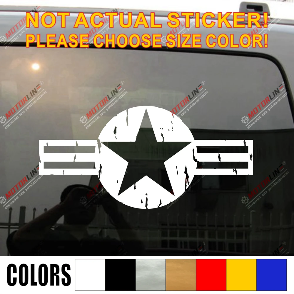 US Air Force USAF Decal Sticker Car Vinyl pick size color distressed