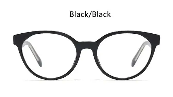 black black Модные женские очки кошачий глаз TR90, оправа трендового стиля, брендовые прозрачные оправы очков, мужские очки - Цвет оправы: black black