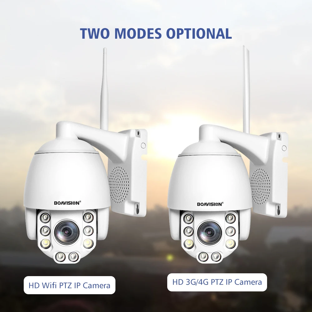 5X Optical Zoom Wireless PTZ IP Camera Wifi 4G 5MP AI Auto