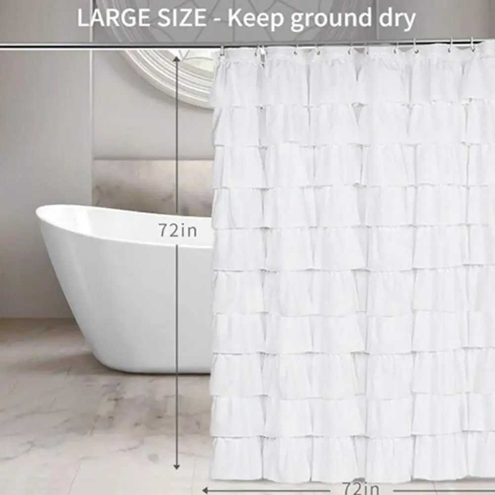 DIY чистый белый большой кружевной ручной водонепроницаемый занавес для ванной чистая ручная работа