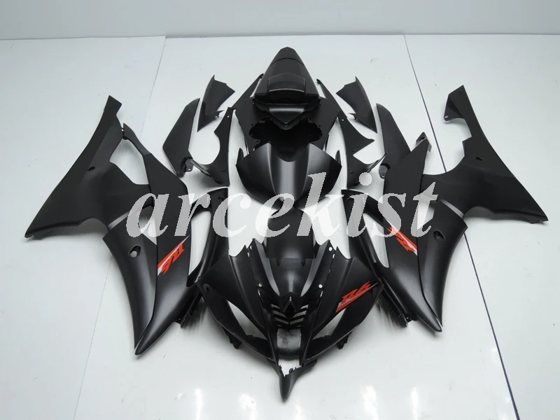 ABS мотоцикл полный обтекатель комплект подходит для YAMAHA YZF-R6 2008- 08 09 10 11 12 13 14 15 16 Корпус Набор матовый черный