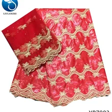 LIULANZHI базин ткани с камнями Африканский Базен Riche Getzner батик ткань морская парча для женской одежды 7 ярдов XB79