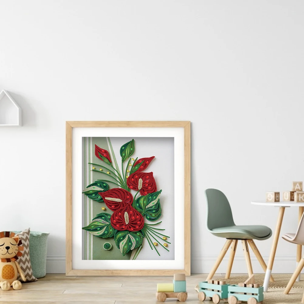 DIY 5D Mosaic Part Drill Special Shape Diamond Leaves Resin Painting Kit Rhinestone Drawing Home Art Craft Bedroom Decoration diamond painting,diamond painting accessories,painting set