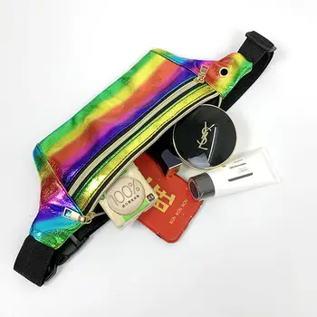 

Womens Ladies Laser Hip Bum Bag Waist Fanny Chest Packs Travel Wallet Money Belt Wallet Glitter Bum Bag Pouch Running Chest