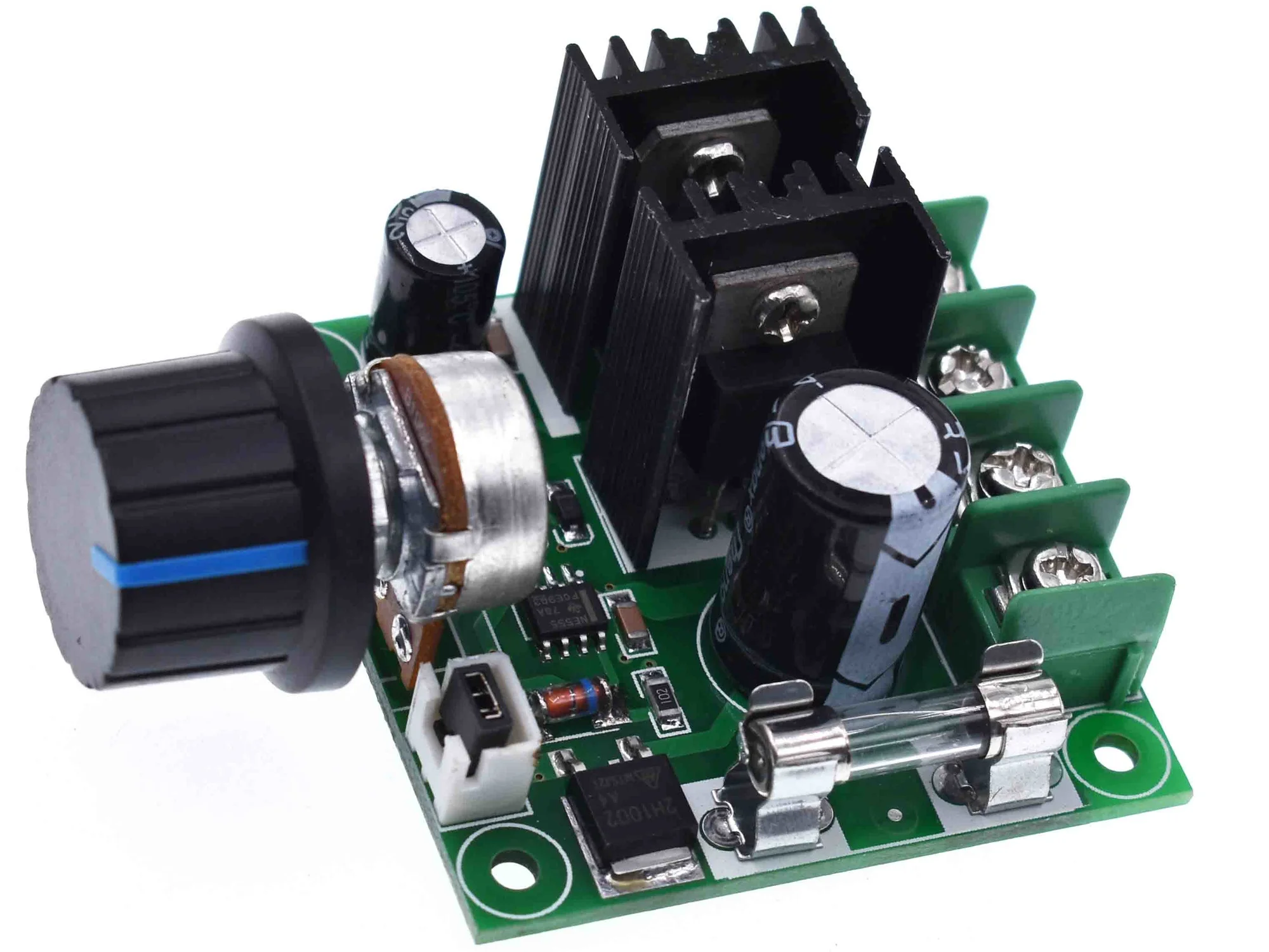 12V-40V 32V 10A Auto PWM DC Motor Speed Controller Regulator Governor with Knob Switch Volt Regulator Dimmer 400W Board Module