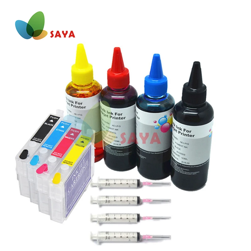 T0711 пустой набор чернил для Epson Stylus SX210 SX215 SX218 SX115 SX400 SX405 SX410 SX415 SX510W SX515W SX600FW SX605 SX610FW |