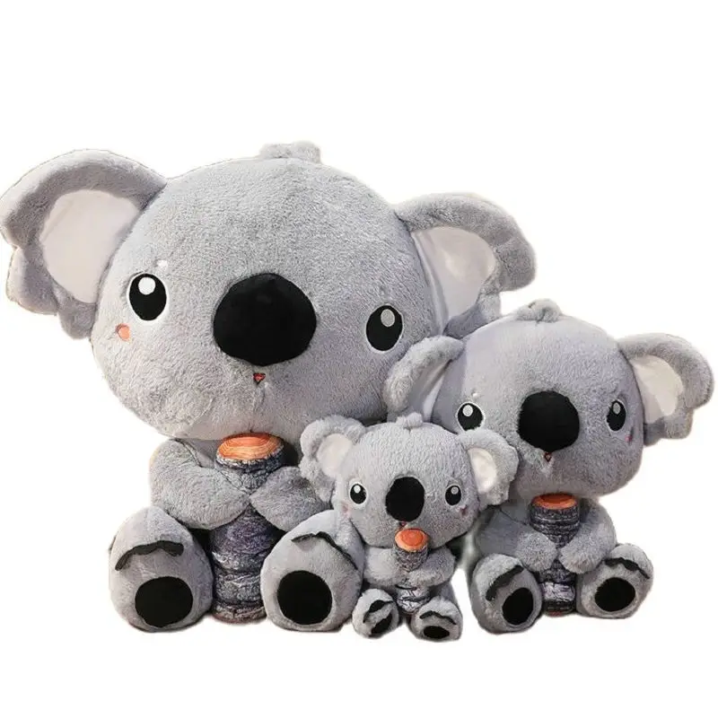 30/70cm Adorable Koalas Plush toy Cute Stuffed Cartoon Animals Australia Koalas Doll toys with Wood Birthday gift