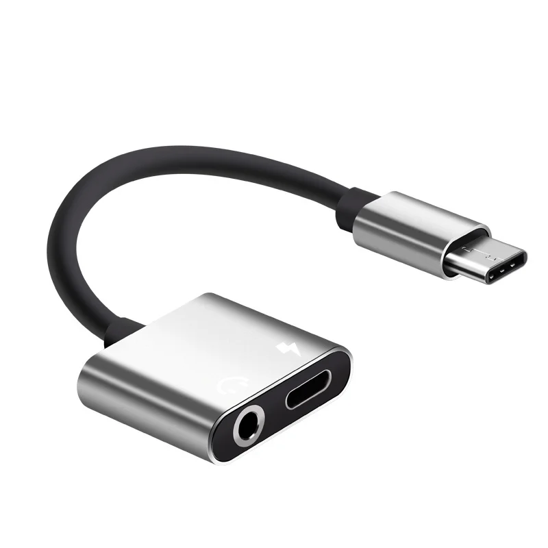 adaptateur usb c 2 в 1 адаптер для наушников для samsung Note10+ Note10 type C конвертер для huawei Mate30 Mate20 P30 Pro Adaptador Tipo C - Цвет: adaptateur usb c
